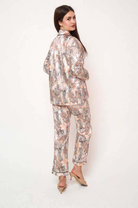 Golden Touch – Saten Pijama Takımı | Copper Glow