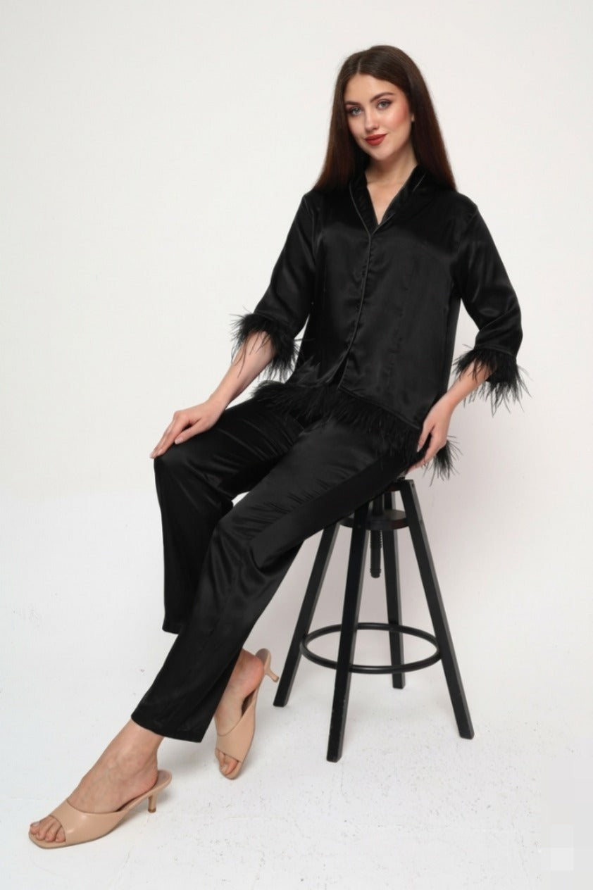 Lune Satin - Saten Pijama Takımı