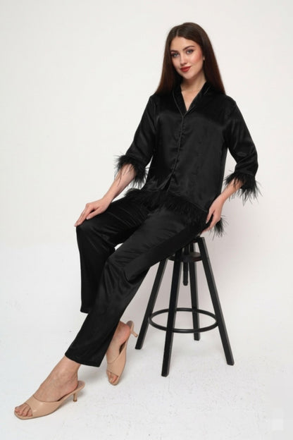 Lune Satin - Saten Pijama Takımı