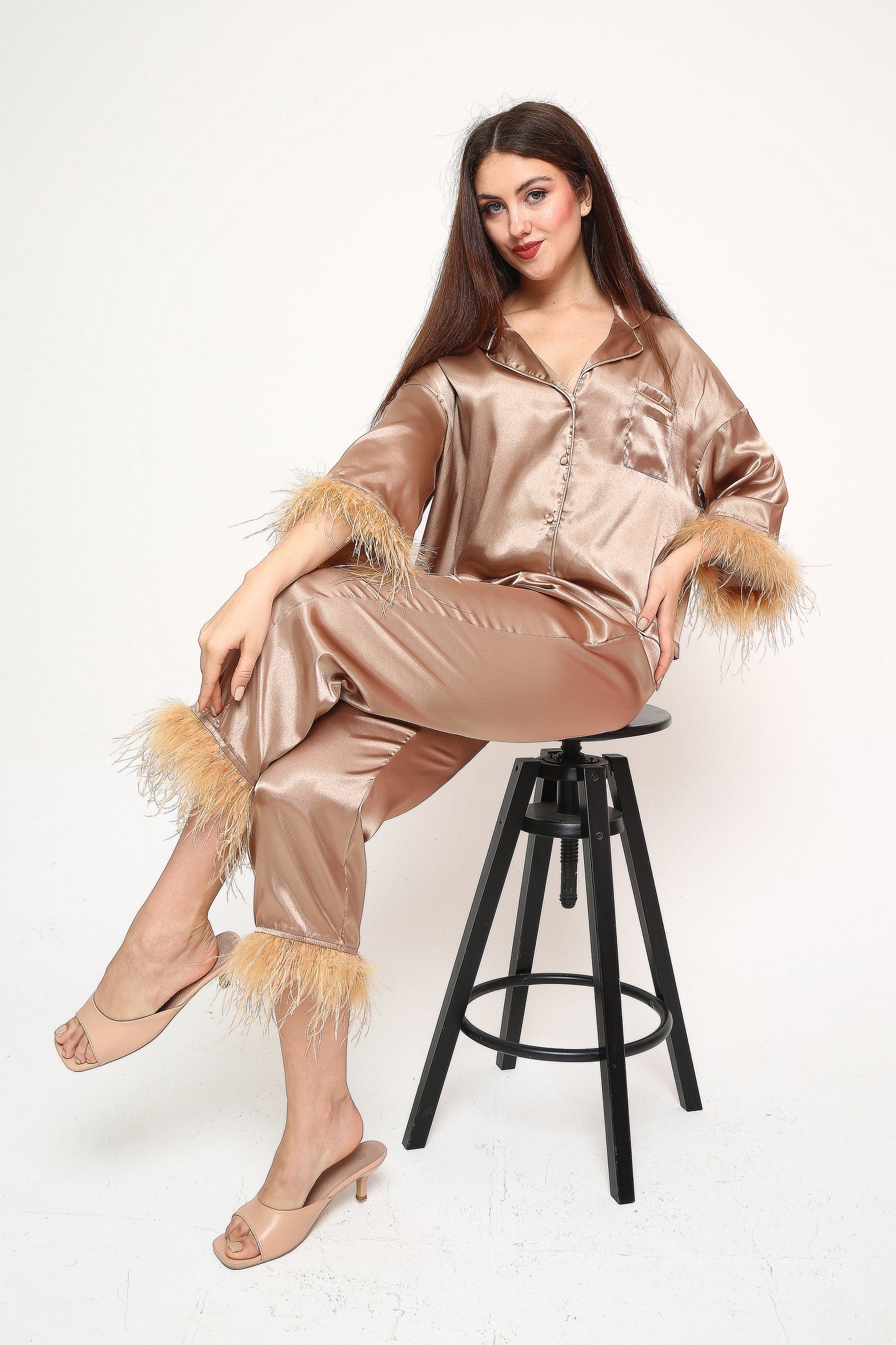 Lune Satin - Saten Pijama Takımı