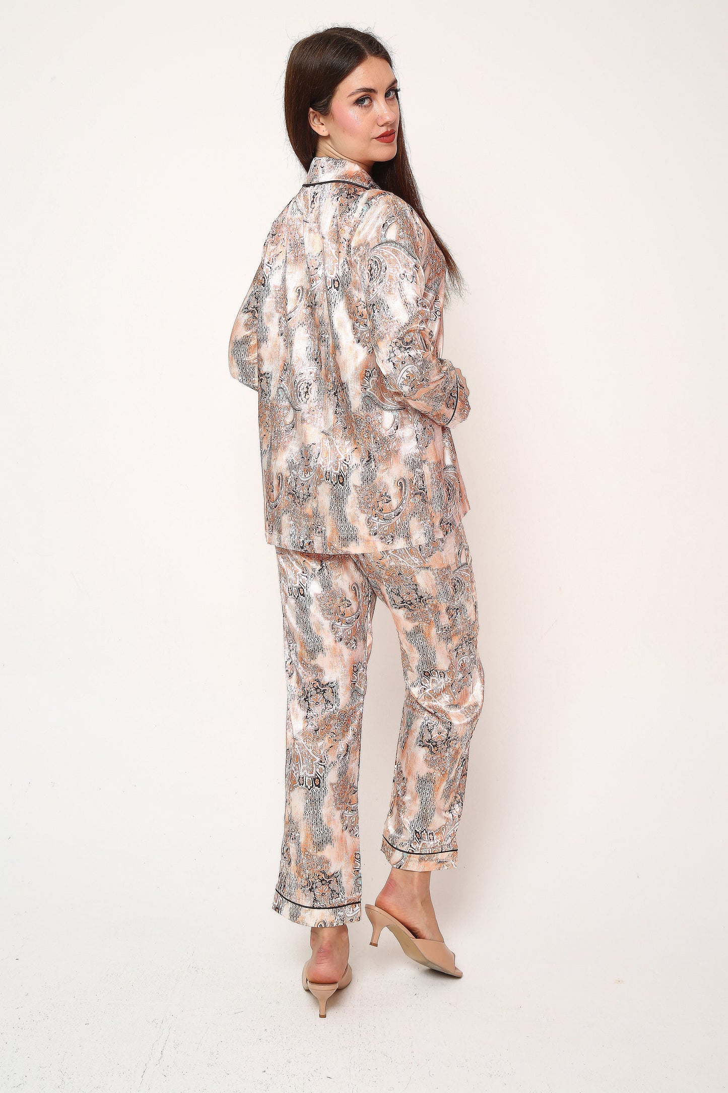 Golden Touch – Saten Pijama Takımı | Copper Glow