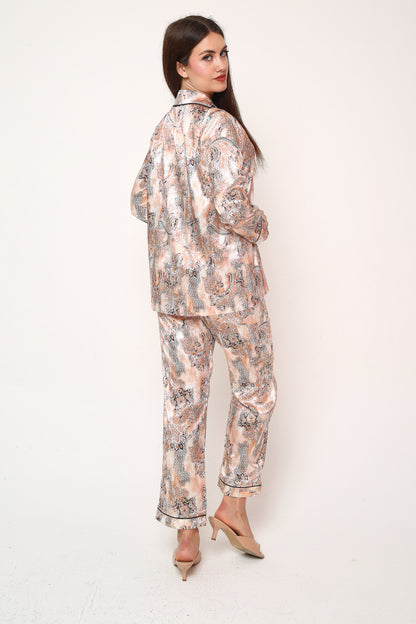 Golden Touch – Saten Pijama Takımı | Copper Glow