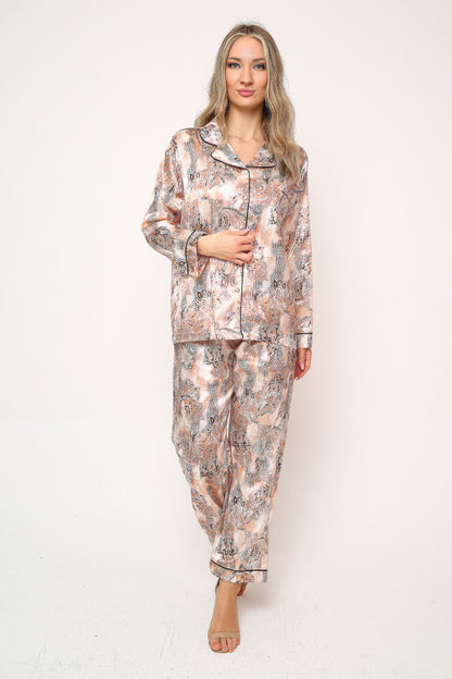 Golden Touch – Saten Pijama Takımı | Copper Glow